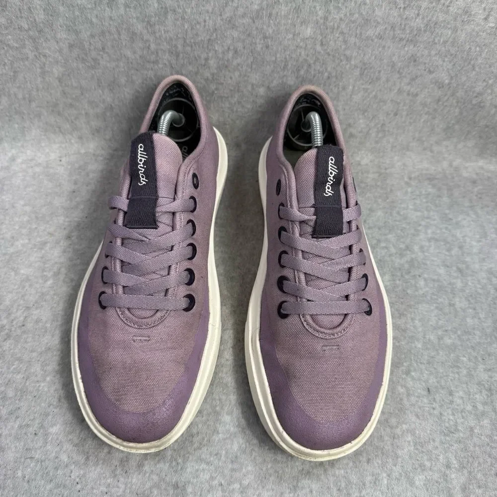 Allbirds Womens Shoes 10 Canvas Pacers 2 CP2 Purple White Low Top Casual Sneaker
